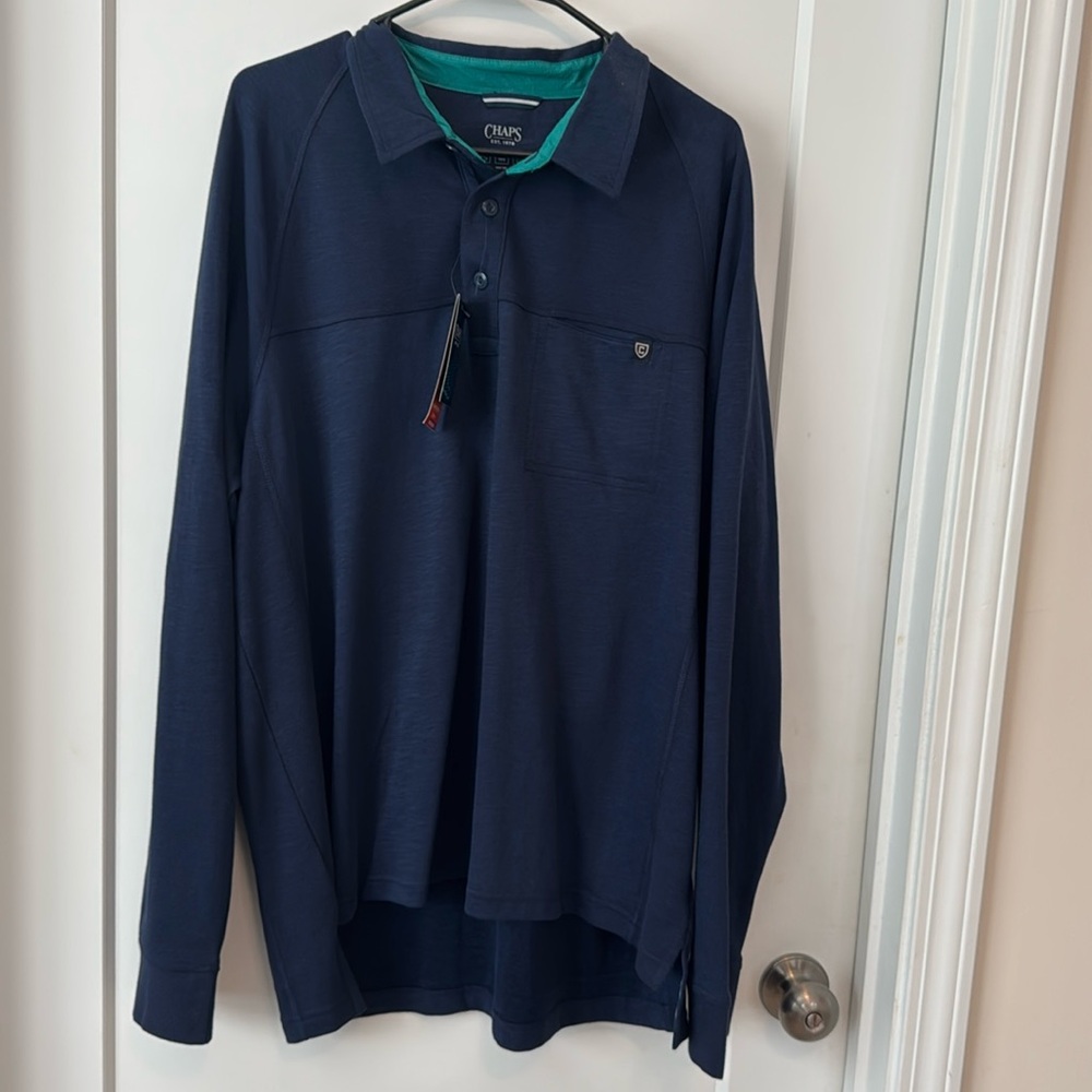 Chaps long sleeve polo.